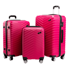 Rowex Trajni potovalni kovček Horizon, roza, SET 3 kosov (40l, 66l, 109l)
