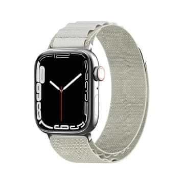 shumee Pašček z zaponko iz alpskega jekla za Apple Watch 38 / 40 / 41 mm srebrne barve