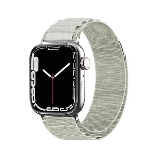 shumee Pašček z zaponko iz alpskega jekla za Apple Watch 38 / 40 / 41 mm srebrne barve