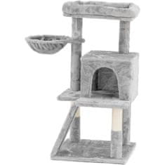 Uniprodo Praskalni stolp za mačke z žogo 48x43x126cm UNI_CT_04