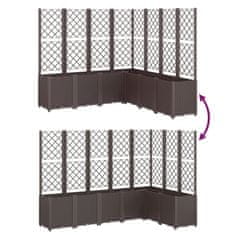 Vidaxl Cvetlično korito z oporno mrežo rjavo 160x160x140 cm PP