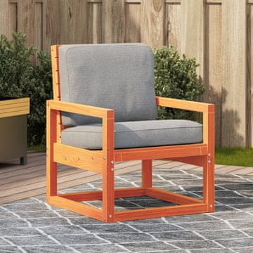 Vidaxl vidaXL Vrtni stol voščeno rjav 57,5x63x76 cm borovina