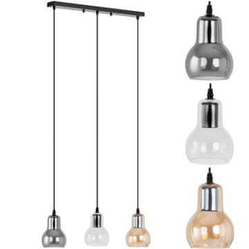 Uniprodo Moderna 3-punktowa lampa sufitowa E27 - szklane dzwonki
