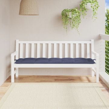 Vidaxl vidaXL Blazina za vrtno klop, temno modra, 180x50x7 cm, blago Oxford