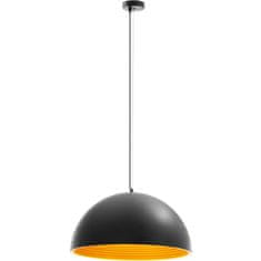 Uniprodo Moderna lampa wisząca 1 punktowa w kształcie kopuły - czarno złota