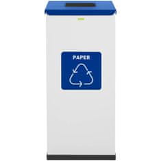 NEW Jekleni zabojnik za sortiranje odpadkov za papirne odpadke 30.5x30.5x70cm 60L