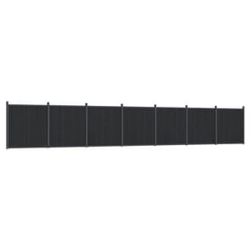 Vidaxl Ograjni panel siv 1218x186 cm WPC