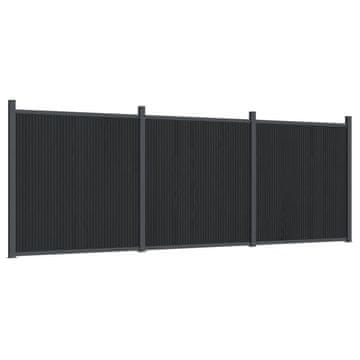 Vidaxl Ograjni panel siv 526x186 WPC