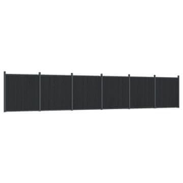 Vidaxl Ograjni panel siv 1045x186 cm WPC