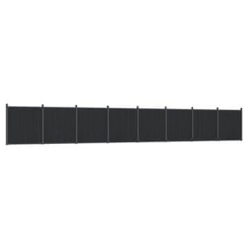 Vidaxl Ograjni panel siv 1391x186 cm WPC
