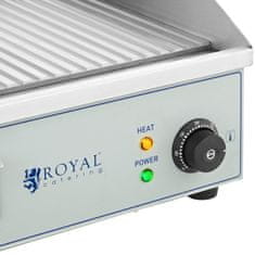 Royal Catering Električna žar plošča z dvojnim žlebljenjem 400 x 730 mm 2 x 2000 W
