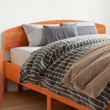 Vidaxl vidaXL Vzglavje postelje rjave barve 140 cm masivni borov les