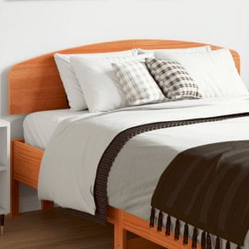 Vidaxl vidaXL Vzglavje postelje rjave barve 135 cm masivni borov les