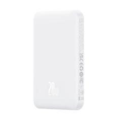 BASEUS Mini powerbank 5000mAh 20W + kabel USB-C 20V / 3A bela