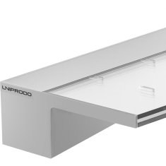 Uniprodo Slap izliv stenska kaskada za vrtni ribnik LED 60 cm iztok 135 mm