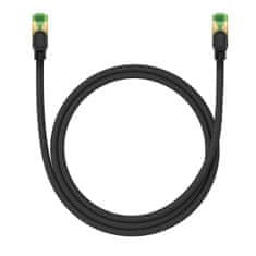 shumee Fast RJ45 cat.8 40Gbps LAN omrežni kabel, pleten, 1m, črn