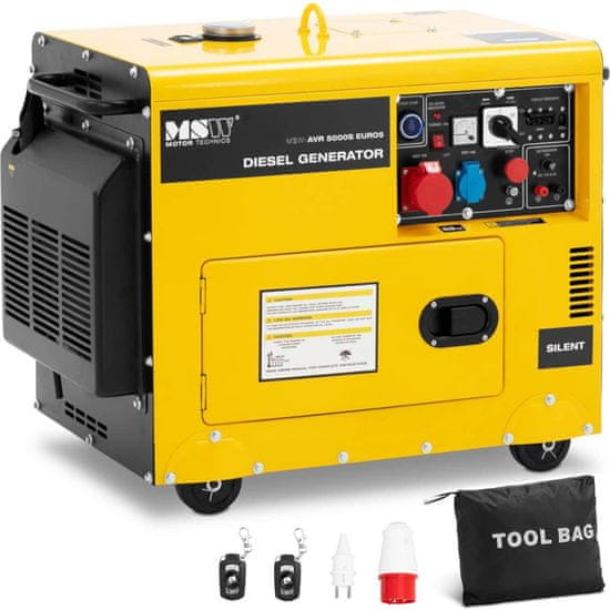 NEW Dizelski generator 16 l 240/400 V 5000 W AVR
