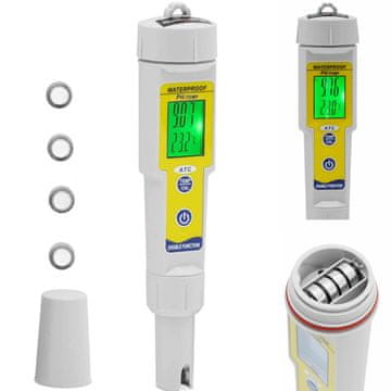 shumee Kislomer pH meter z LCD termometrom 0-14 pH 0-50 C