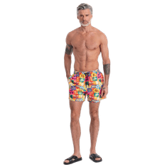 OMBRE Moške plavalne hlače z napisom V14 OM-SRBS-0125 večbarvne MDN124942 S