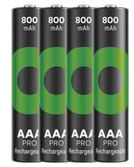 GP ReCyko Pro HR03 (AAA) polnilna baterija, 800 mAh, 4 kosi