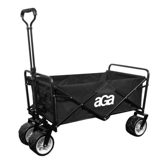 Aga Zložljiv transportni voziček MR4611-Črn