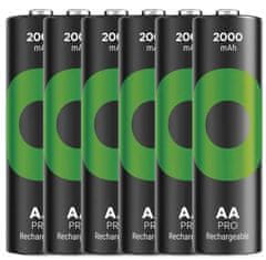 GP ReCyko Pro HR6 (AA) polnilna baterija, 2000 mAh, 6 kosov