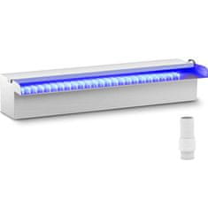Uniprodo Slap izliv stenska kaskada za vrtni ribnik z LED osvetlitvijo 45 cm
