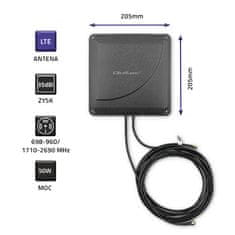Qoltec Qoltec 4G LTE dvojna MIMO ojačevalna antena | 35 dBi | 50 W | 2x SMA moški