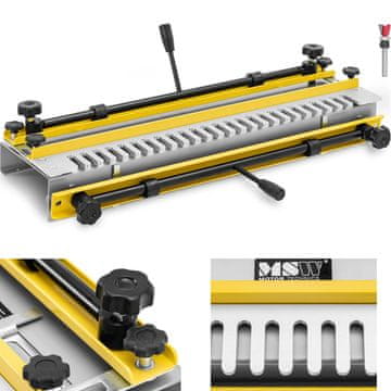 MSW Šablona za rezkanje za spoje v obliki zobatih repov 60 cm