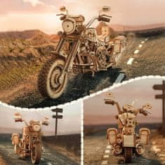 Robotime Rokr 3D lesena sestavljanka Cruiser Motorcycle 420 kosov