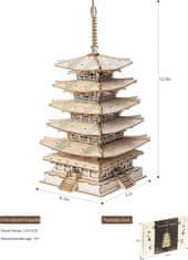 Robotime Rolife 3D lesena sestavljanka Petnadstropna pagoda 275 kosov