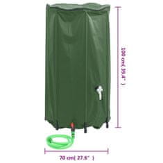 Vidaxl Rezervoar za vodo s pipo zložljiv 380 L PVC