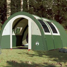 Greatstore Šotor za kampiranje za 4 osebe zelen 483x340x193 cm 185T taft