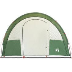 Greatstore Šotor za kampiranje za 4 osebe zelen 483x340x193 cm 185T taft
