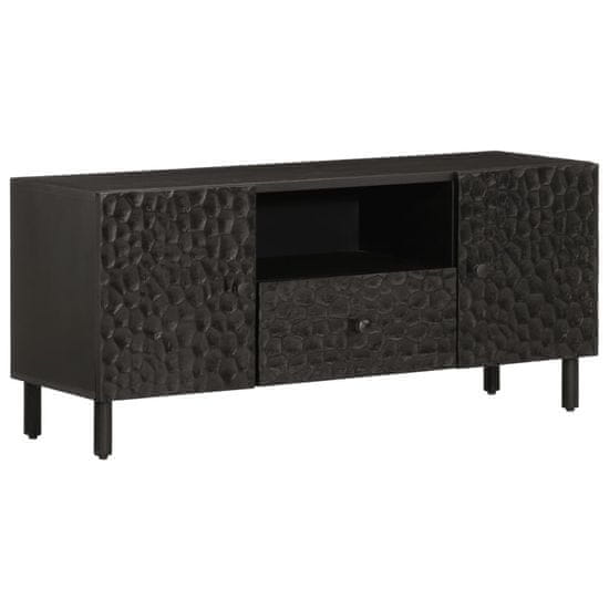 Greatstore TV omarica črna 105x33x46 cm trden mangov les
