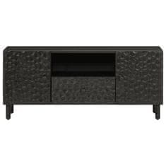 shumee TV omarica črna 105x33x46 cm trden mangov les