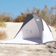 Vidaxl vidaXL Šotor za na plažo, siv, 268 x 223 x 125 cm, 185T poliester