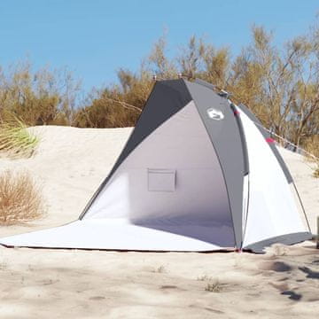 Vidaxl vidaXL Šotor za na plažo, siv, 268 x 223 x 125 cm, 185T poliester