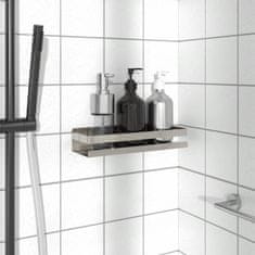 shumee Polica za prho 30x10x6 cm brušeno nerjaveče jeklo 340