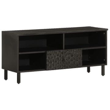 shumee TV omarica črna 100x33x46 cm trden mangov les