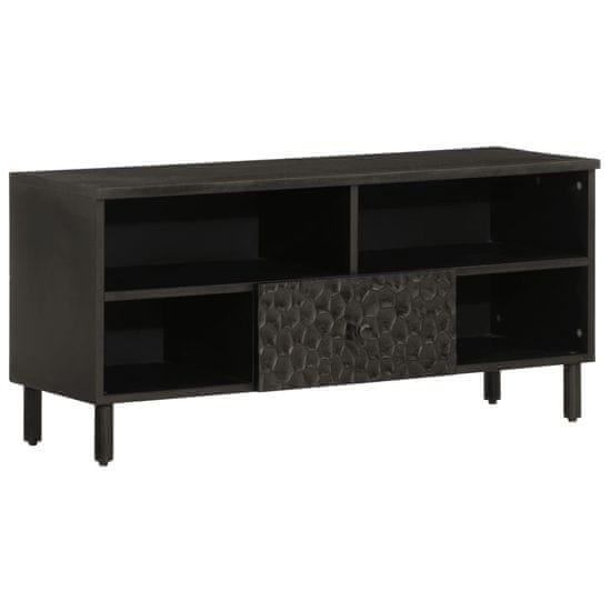 Greatstore TV omarica črna 100x33x46 cm trden mangov les