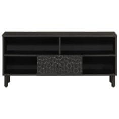 shumee TV omarica črna 100x33x46 cm trden mangov les