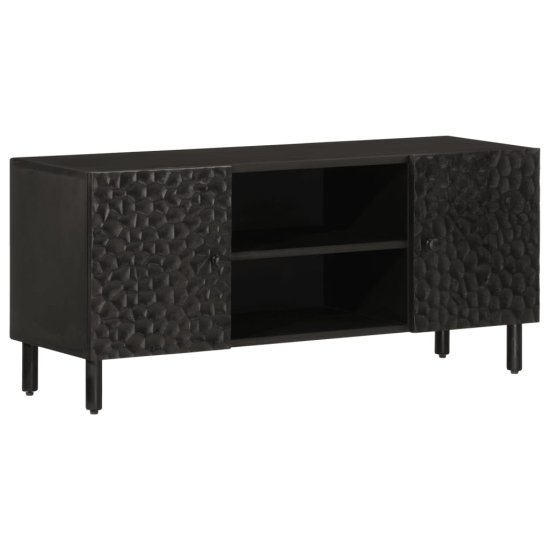 Greatstore TV omarica črna 105x33x46 cm trden mangov les