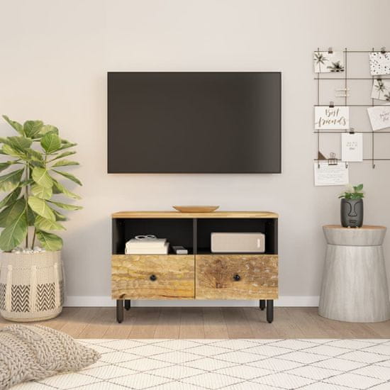 Greatstore TV omarica 70x33x46 cm trden mangov les