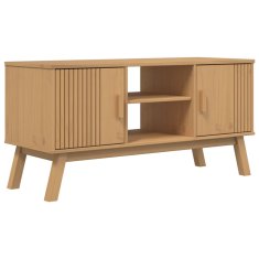Greatstore TV omarica OLDEN rjava 114x43x57 cm trdna borovina