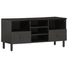 shumee TV omarica črna 100x33x46 cm trden mangov les