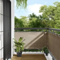 shumee Balkonsko platno taupe 75x1000 cm 100 % poliestrski oxford