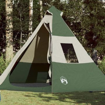Vidaxl vidaXL Šotor tipi za 7 oseb, zelen, vodoodporen