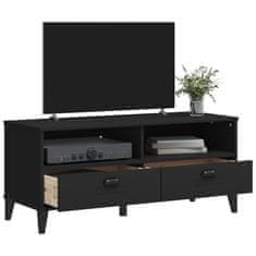 Greatstore TV omarica VIKEN črna trdna borovina