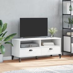 Greatstore TV omarica VIKEN bela trdna borovina